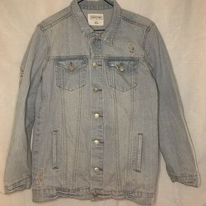 Long Light Blue Denim Jacket from Ardene EIGHTYTWO in Small